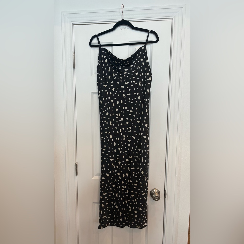 Bluivy Slip Dress with Dot Print‎